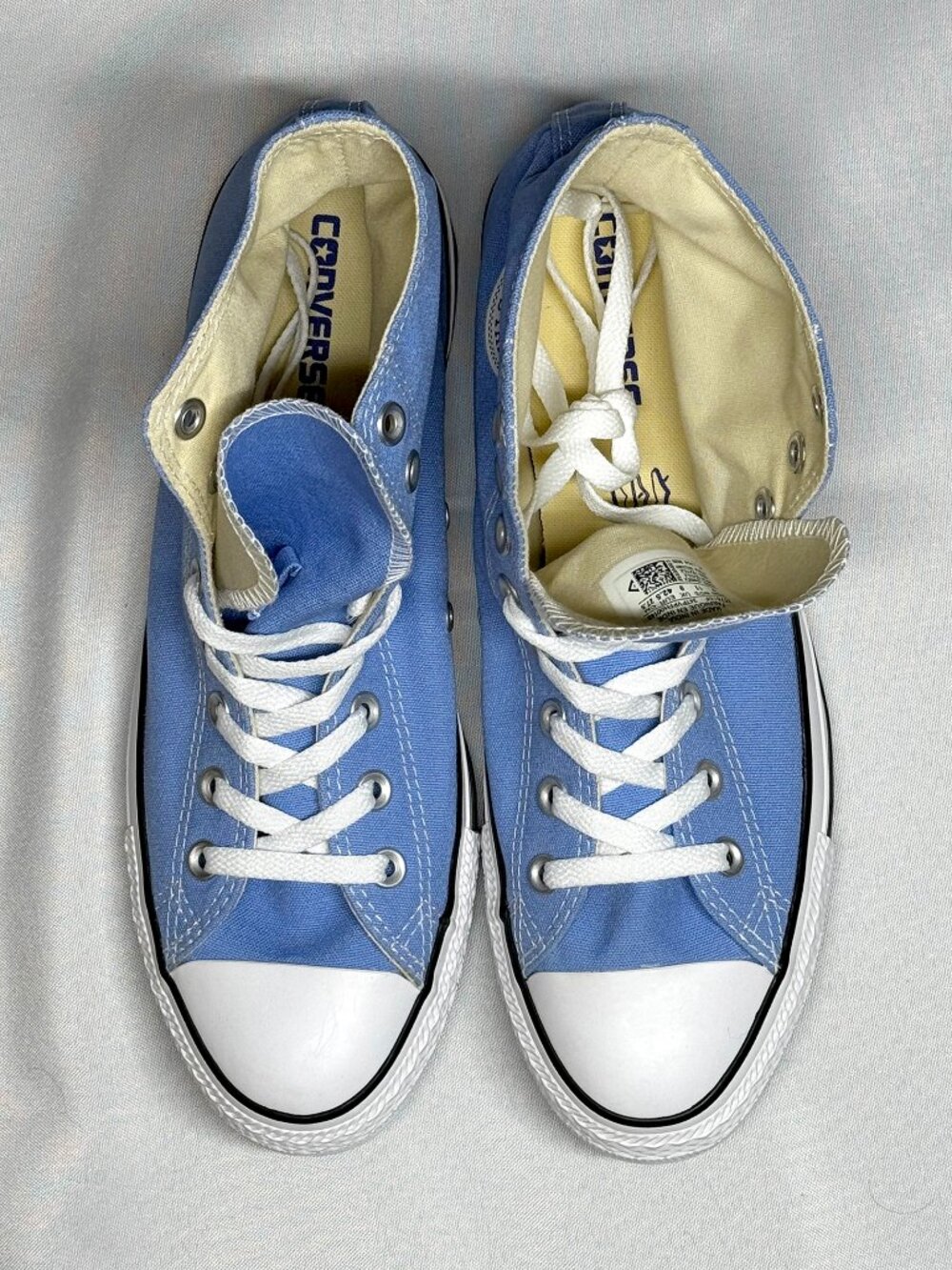 New Converse Chuck Taylor All Star Hi Baby Blue Canvas Sneakers US Size 9